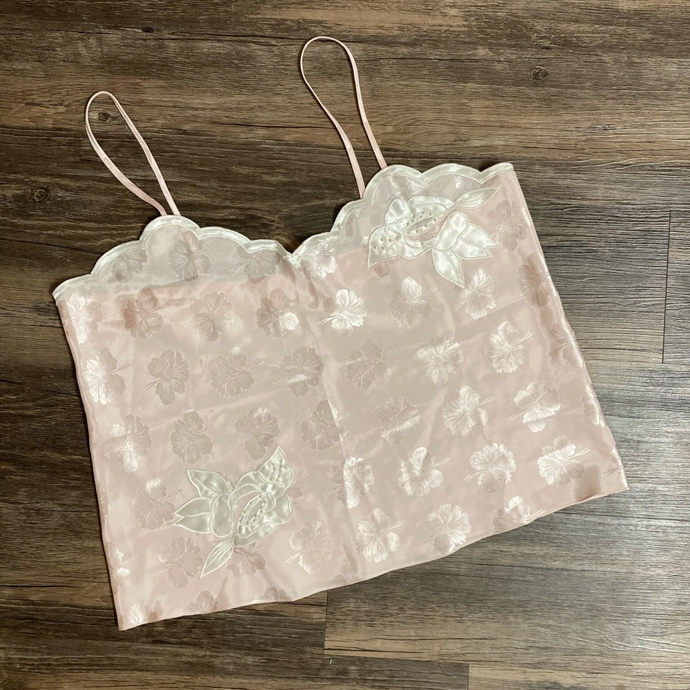 Satin Floral Cami Victoria’s Secret Gold Label